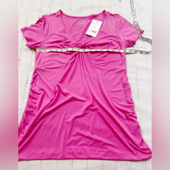 [Isabel Maternity] NWT pink twist front tee womens maternity medium - Picture 6 of 9
